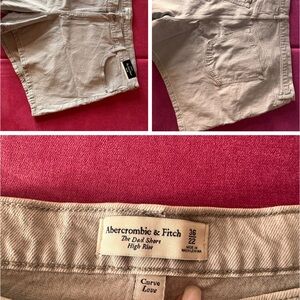 Abercrombie & Fitch Tan High Rise Dad Shorts